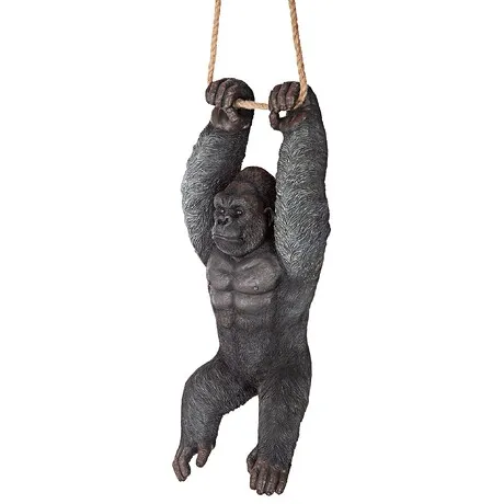 Swinging Great Ape Jungle Monster Hanging Gorilla Statue