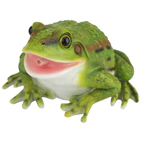 Friendly Frog Toad Spitter Piped Statue