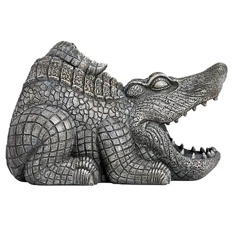 Swamp Alligator Gutter Guardian Downspout Statue
