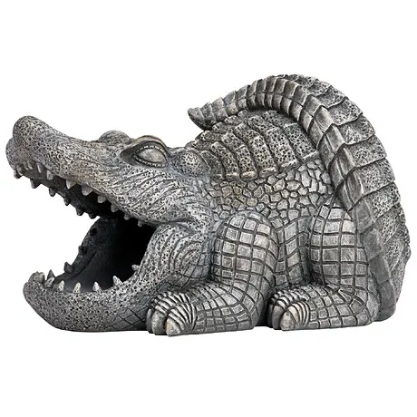 Swamp Alligator Gutter Guardian Downspout Statue