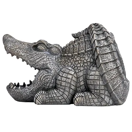 Swamp Alligator Gutter Guardian Downspout Statue