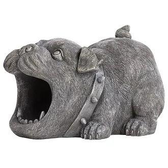 Butch the Bulldog Gutter Guardian Downspout Statue