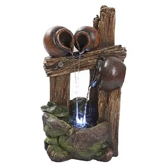 The Cascading Urns of Ravello Illuminated Tabletop Fountain