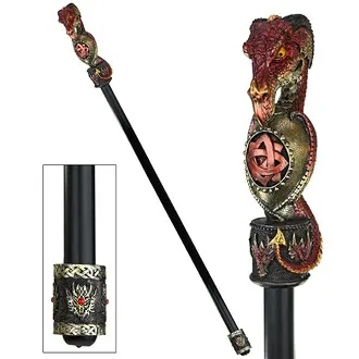 Dragons Thorne Collection: Celtic Battle Dragon Walking Stick