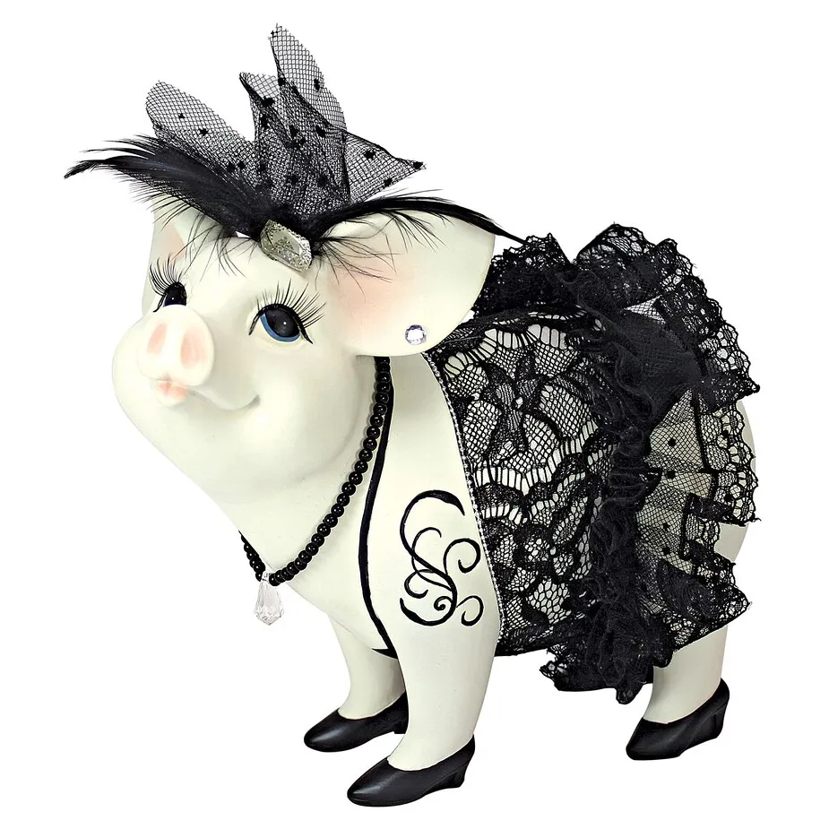 Lace and Lard, Madame Pig Statue