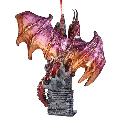 Zanzibar the Gothic Dragon Holiday Ornament: Each