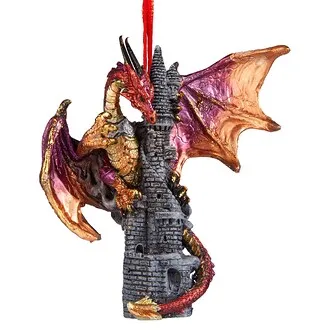 Zanzibar the Gothic Dragon Holiday Ornament: Each