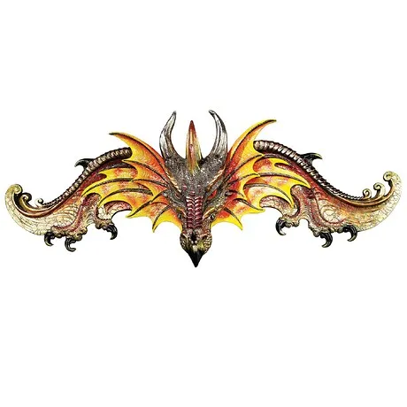 Dragon of Kingsbridge Manor Sculptural Wall Pediment: Each