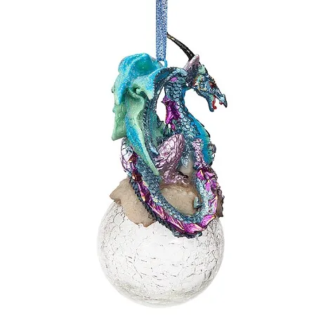 Frost the Gothic Dragon Holiday Ornament: Each