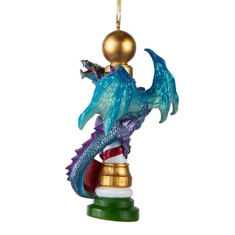 North Pole Dancing Dragon 2024 Gothic Holiday Ornament: Each