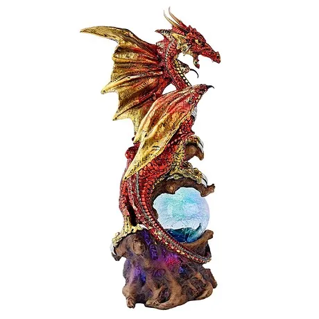 Dragon Defender of Life Source Orb Statue