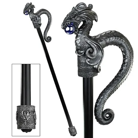 The Dragonsthorne Collection: Rampant Rogue Dragon Walking Stick