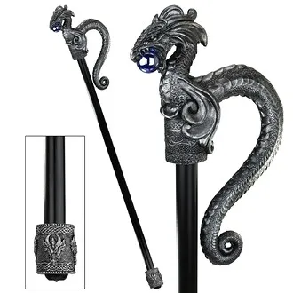 The Dragonsthorne Collection: Rampant Rogue Dragon Walking Stick