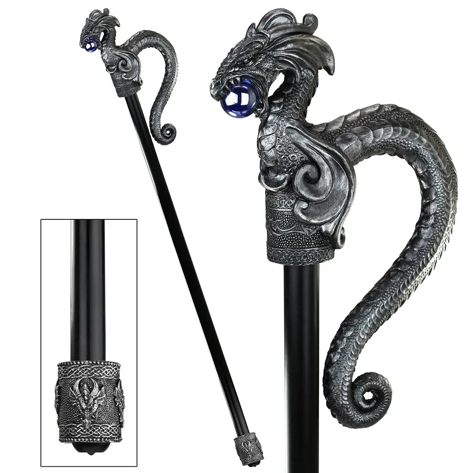 The Dragonsthorne Collection: Rampant Rogue Dragon Walking Stick