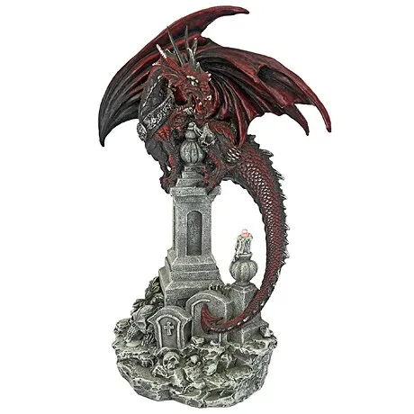 Warrior Dragon of the Necropolis Gothic Cemetery Statue