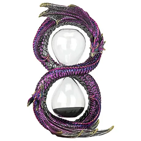 Witness to Time Gothic Dragon Sand Timer Hourglass Statue