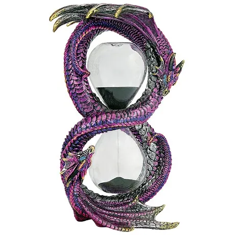 Witness to Time Gothic Dragon Sand Timer Hourglass Statue