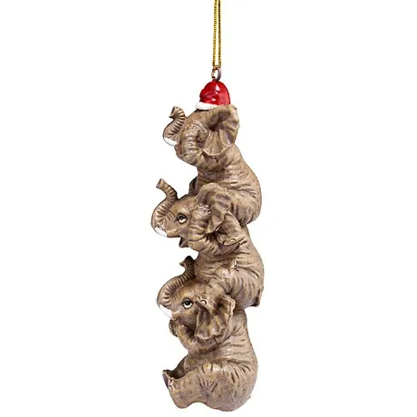 See, Speak, Hear No Evil Elephant Holiday Ornament: Each