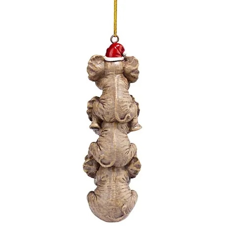 See, Speak, Hear No Evil Elephant Holiday Ornament: Each