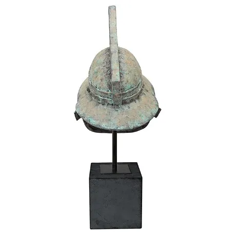 Ancient Roman Pompeii Gladiator Helmet Statue