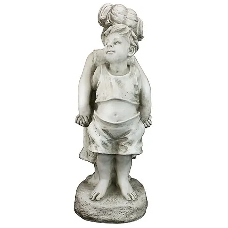 Back to Back Brother and Sister Garden Children Statue