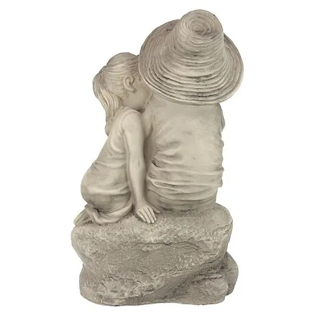 Kissing Kids Boy and Girl Garden Statue