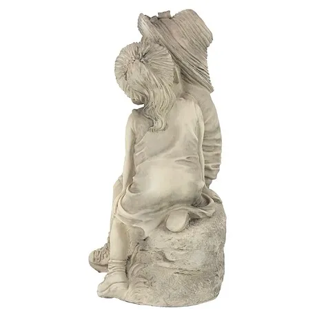Kissing Kids Boy and Girl Garden Statue