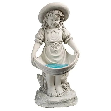 Sophie in her Sundress Birdbath Statue