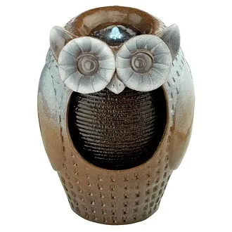 Professor Owl Cascading Tabletop Fountain
