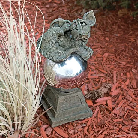 Mayze the Dragon Protector of the Orb Gazing Globe Statue