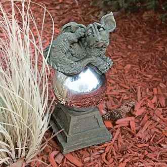 Mayze the Dragon Protector of the Orb Gazing Globe Statue