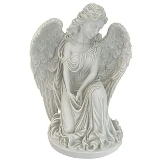 Quiet Countenance Praying Angel Garden Statue