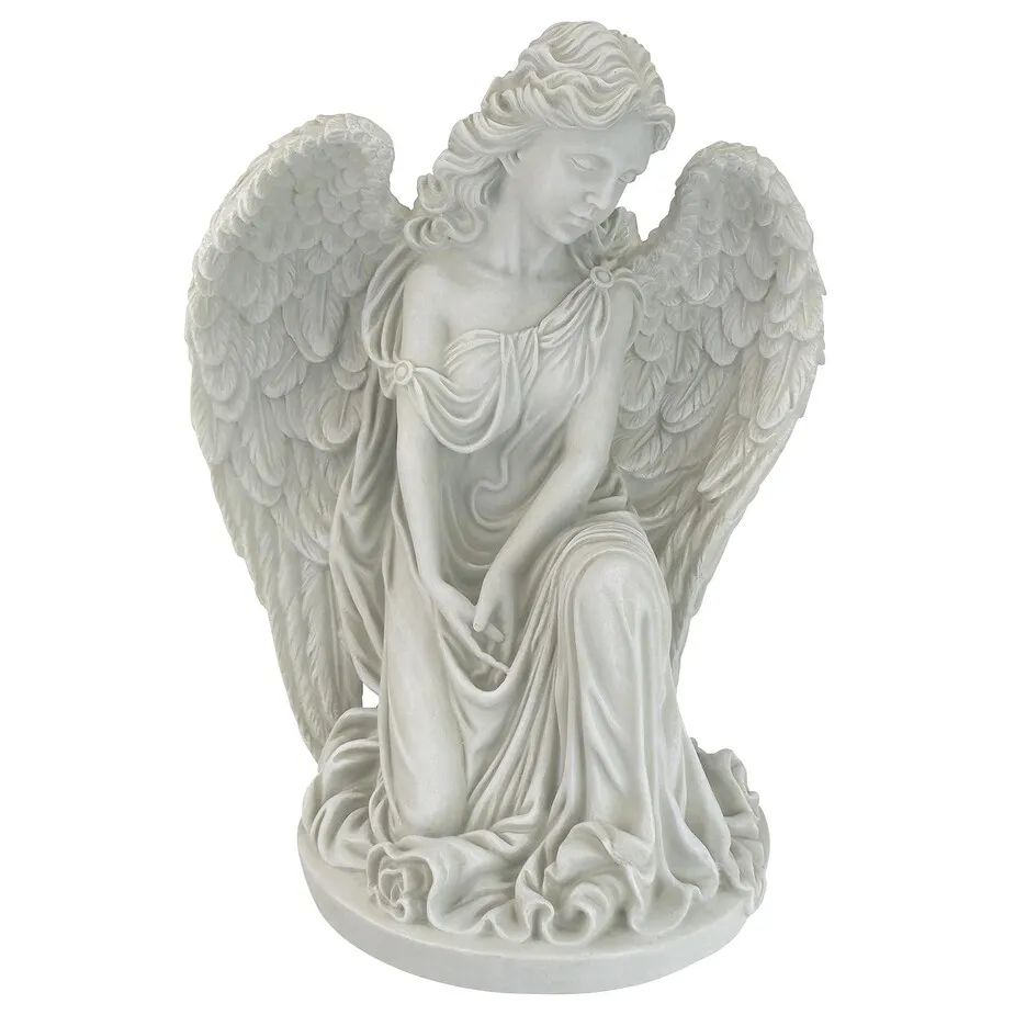 Quiet Countenance Praying Angel Garden Statue