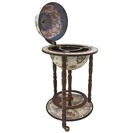 Sixteenth Century Crema Durata Replica Globe Bar Cabinet