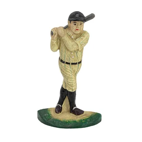 Baseball Player Cast Iron Bookend and Doorstop: Each