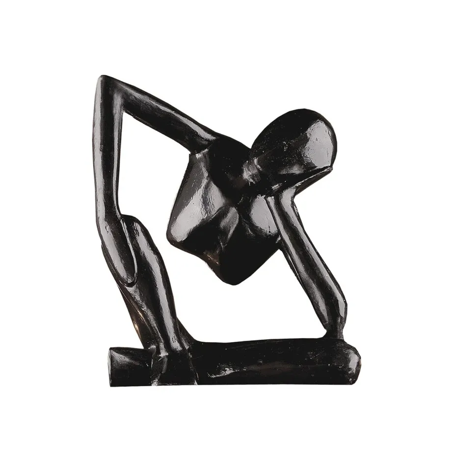 Authentic Foundry Iron Balinese Yogi: At Rest Iron Sculpture