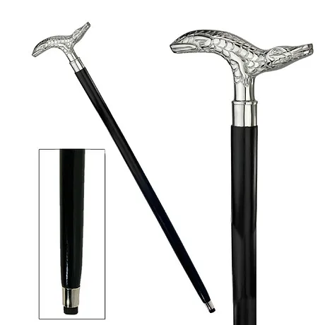 Empress Collection: Gliding Gator Solid Hardwood Walking Stick