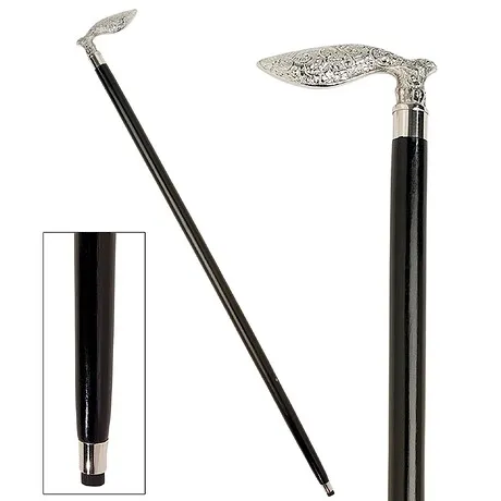 Empress Collection: Squirrel Tail Solid Hardwood Walking Stick