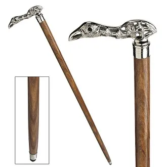 Gentlemans Choice Exotic Toucan Chrome Plated Walking Stick