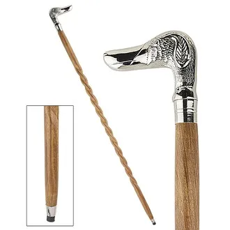 Empress Collection: Dog, Man's Best Friend Solid Hardwood Walking Stick